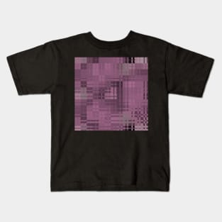 Abstract Squares Baby Pink Pattern Kids T-Shirt